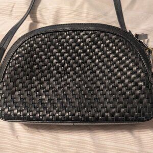 & Other Stories Woven black leather crossbody